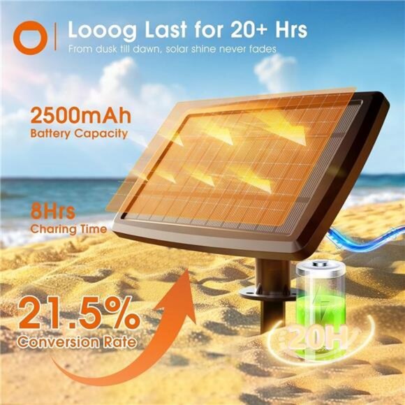 54FT(48+6) Solar String Lights Outdoor Waterproof with USB Charging & Remote - Picture 3 of 7